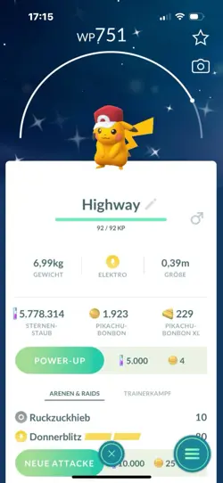 Pokemon Go Shiny Pikachu Reds Hat Go To Kalos - Image 1