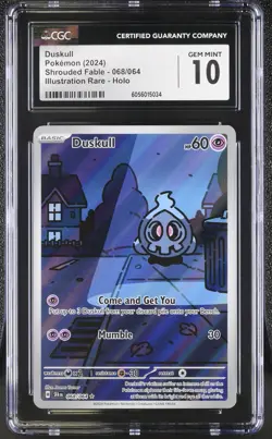 Duskull 068/064 - Shrouded Fable Illustration Rare Pokemon TCG GEM MINT CGC 10 - Image 1