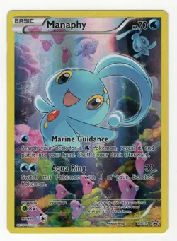 2016 Pokemon XY Manaphy Full Art #XY113 Black Star Promo MP - Image 1