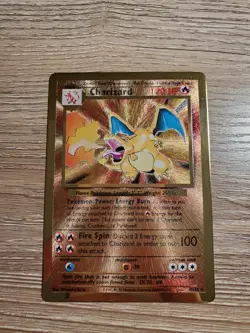 Pokemon Card Charizard 4/102 Gold Metal Celebrations UPC 25th Anniversary - Image 1