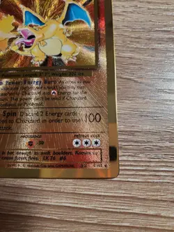 Pokemon Card Charizard 4/102 Gold Metal Celebrations UPC 25th Anniversary - Image 4