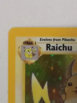 Pokemon TCG Raichu Fossil Holo Rare Unlimited Card 14/62 90 HP English 1999 - Image 4