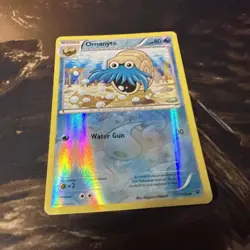 2016 Pokemon TCG Reverse Holo Omanyte 17/124 - Image 1