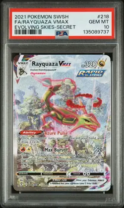 Rayquaza VMAX - Pokemon Evolving Skies #218 PSA 10.0 - Image 1