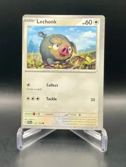 Lechonk 155/198 *MISCUT* Scarlet & Violet Base Set Common Pokemon Card NM/M - Image 1