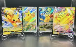 4x Pikachu Lot - Full Art Black Star Promo Collector's Lot of Pokemon Cards NM/M - Image 1