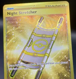 Night Stretcher 251/191 Surging Sparks Hyper Rare Gold Full Art Pokemon Card NM - Image 3