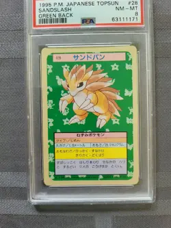 Graded Pokemon: Sandslash #28 Japanese Topsun Green Back 1995 - PSA 8 - C37 - Image 3