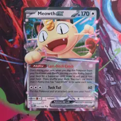Meowth ex 062/088 Me03: Perfect Order Holo NM Pokemon Card - Image 1