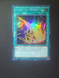Yugioh SECRET PHARAOH'S RARE LIGHTNING STORM NM 1ST Edition MAMA-EN089 - Image 1