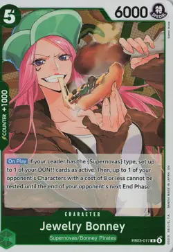 Jewelry Bonney R Extra Booster: One Piece Heroines Edition EB03-017 NM Foil - Image 1