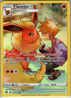 Flareon TG01/TG30 SWSH09: Brilliant Stars Trainer Gallery - Pokemon Card - NM - Image 1