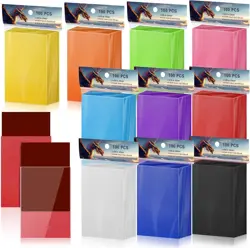 1000CT MTG Card Sleeves for Trading Cards, 10 Colors Soft Standard Size Matte... - Image 1