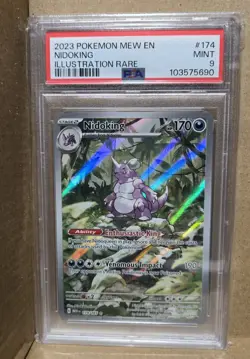 2023 Pokemon 151 Nidoking Illustration Rare Card #174 PSA 9 - Image 1