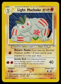 Pokemon Card - Light Machoke Neo Destiny 49/105 Unlimited Uncommon - Image 1