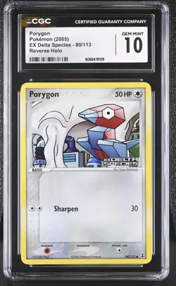 CGC 10 Porygon EX Delta Species 80/113 Reverse Holo STAMPED Pokemon Card - Image 1