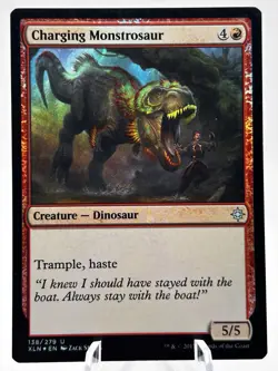 Charging Monstrosaur 138/279 Foil Ixalan XLN MTG LP - Image 1