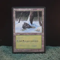 Snow-Covered Forest - Ice Age - Near Mint - MTG - Image 1