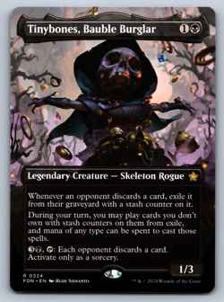 Tinybones, bauble Burglar Borderless - Foundations - MTG - Image 1