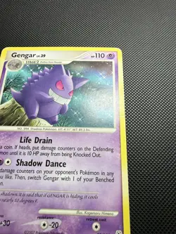 Pokemon TCG Gengar 27/130 Diamond and Pearl Base Non-Holo Rare MP 2007 - Image 3