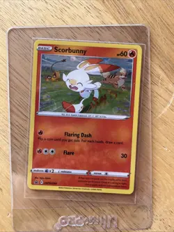 Scorbunny SWSH244 Sword & Shield Holo Cosmos Holo Rare Pokemon TCG (h2) - Image 1