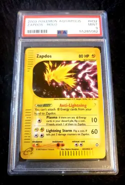 2003 Pokemon Zapdos Holo PSA 9 Aquapolis H32/H32 - Image 1