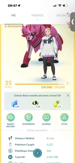 Pokemon Go (Stage 35 ) Shiny Zamazenta ( 13 shinys ) - Image 1