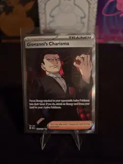 Pokemon Holo Trainer Supporter Giovanni's Charisma 151 Set 197/165 - Image 3