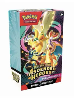 Pokemon TCG Ascended Heroes Booster Bundle Sealed New 6 Packs Mega Evolution - Image 1