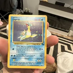 Pokemon TCG Lapras Fossil 10/62 Holo Rare Unlimited 80 HP English - Image 2