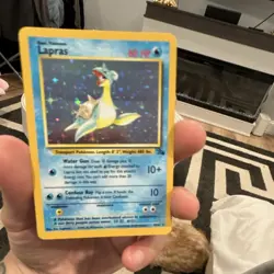 Pokemon TCG Lapras Fossil 10/62 Holo Rare Unlimited 80 HP English - Image 4
