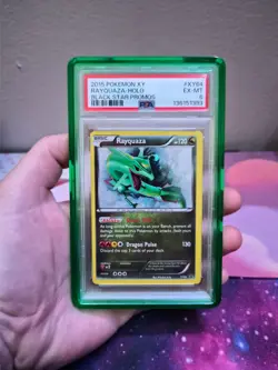 2015 Pokemon XY Black Star Promo Rayquaza #XY64 PSA 6 with Guard - Image 1