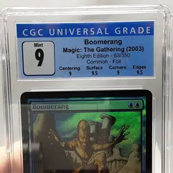 MTG - 8th Edition - Boomerang - Foil - Graded CGC 9 - Image 3