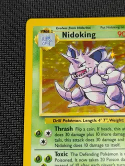 Pokemon TCG Nidoking Base Set Holo Unlimited Rare Card 11/102 MP Condition - Image 3