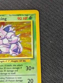 Pokemon TCG Nidoking Base Set Holo Unlimited Rare Card 11/102 MP Condition - Image 4