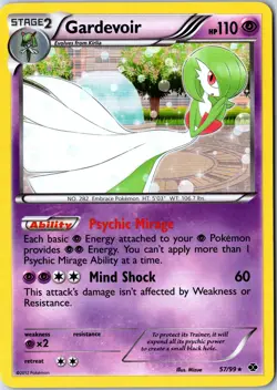 Pokemon: Next Destinies Gardevoir #57/99 Gardevoir- Holo Rare.VO5 - Image 1
