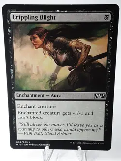 MTG - M15 - Crippling Blight - #092 - Lightly Played - Image 1