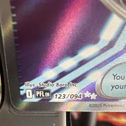 Pokemon Switch Me02: Phantasmal Flames 123/094 Ultra Rare Full Art Holo Trainer - Image 5