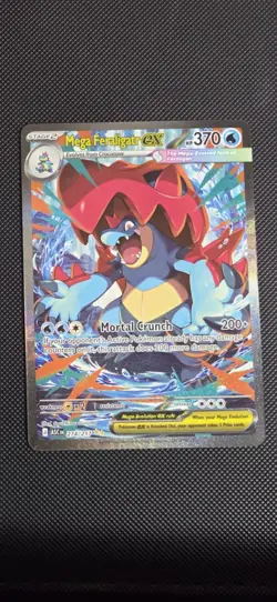 Pokemon Mega Feraligatr EX Full Art Holo Secret Rare Card 274/217 ASC 370 HP - Image 1