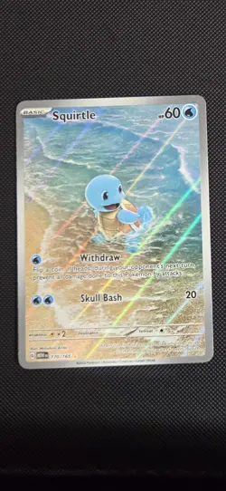 Pokemon Squirtle Illustration Rare Full Art Holo 170/165 Scarlet & Violet 151 - Image 3