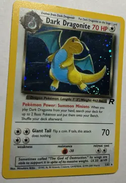 Pokemon Dark Dragonite TCG Holo Card 5/82 Holo Swirl - Image 4