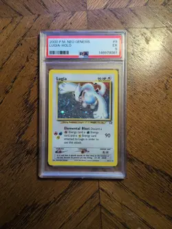 Pokemon TCG Lugia Neo Genesis Holo Card 9/11 PSA 5 - Image 1