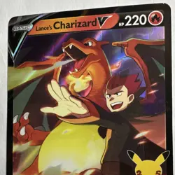 Pokemon Lance's Charizard V SWSH Promo Holo 220 HP SWSH133 Flamethrower - Image 2