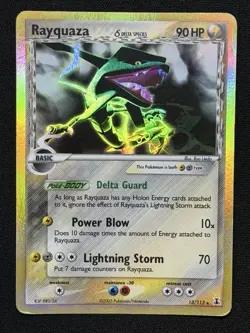 Pokemon Rayquaza 13/113 Delta Species 2005 Holo Rare Card TCG English Raw LP - Image 1