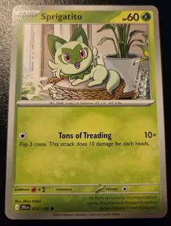 Sprigatito 016/159 Common Scarlet & Violet: Journey Together Pokemon TCG - Image 1