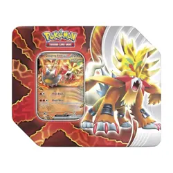 2024 Pokemon TCG Paradox Destinies Tin Gouging Fire (5 packs) Factory Sealed - Image 1