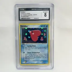 2004 Luvdisc Pokemon EX Hidden Legends 40/101 Reverse Holo CGC 8 - Image 1