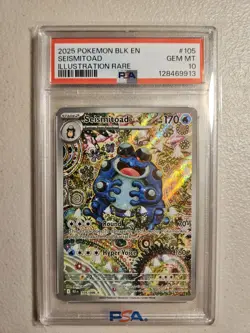 Pokemon Seismitoad Illustration Rare Black Bolt #105 PSA 10 Gem Mint - Image 1