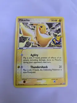 Pokemon Card - Pikachu 10th Anniversary Black Star Promo 012 Stamped - Image 1