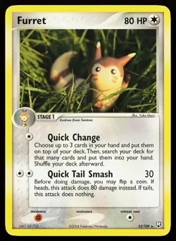 Furret 22/109 Rare Team Rocket Returns Pokemon Card - Image 1